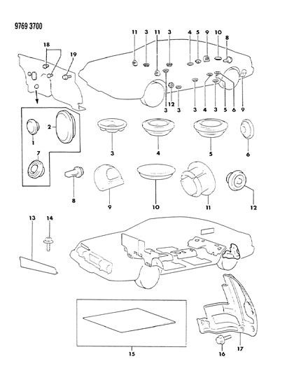 1989 Chrysler Conquest Plug-Floor Diagram for MU670027