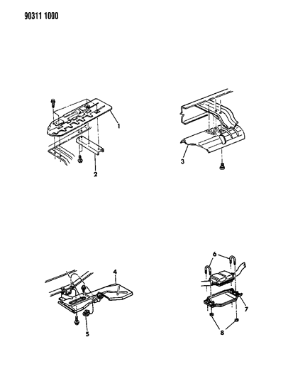 1991 Dodge Ramcharger Heat Shields - Exhaust Diagram