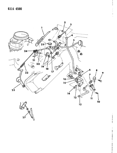 1986 Chrysler Fifth Avenue Throttle Control Diagram 1