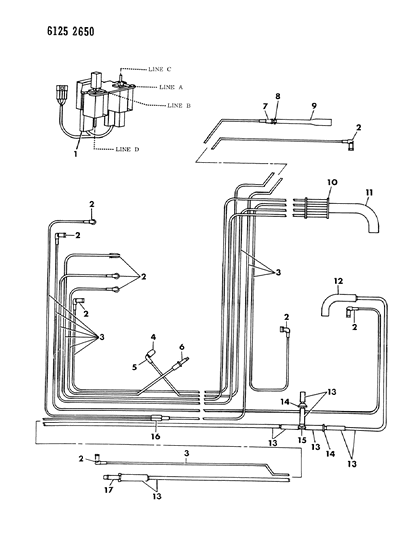 1986 Dodge Charger EGR Hose Harness Diagram 5