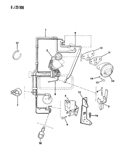 1990 Jeep Comanche Emission Controls Diagram 1