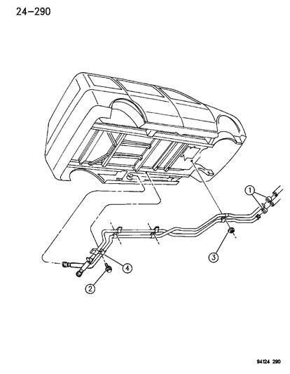 1995 Dodge Grand Caravan Plumbing - Heater Auxiliary Diagram