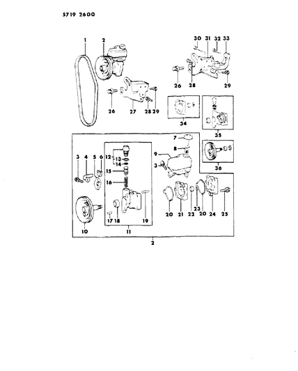 1986 Dodge Ram 50 Power Steering Pump Diagram 2