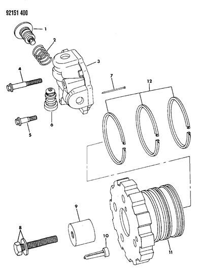 1992 Chrysler LeBaron Governor, Automatic Transaxle Diagram