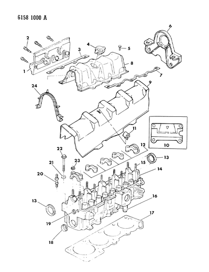 1986 Chrysler Town & Country Cylinder Head Diagram 1