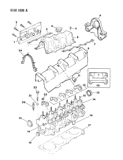 1986 Dodge Caravan Cylinder Head Diagram 1