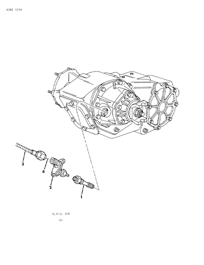 1985 Dodge W150 Cable, Speedometer With Pinion And Adapter Diagram