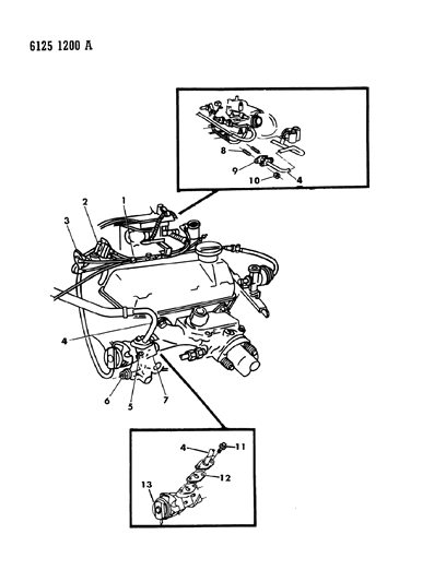 1986 Dodge 600 EGR System Diagram 1