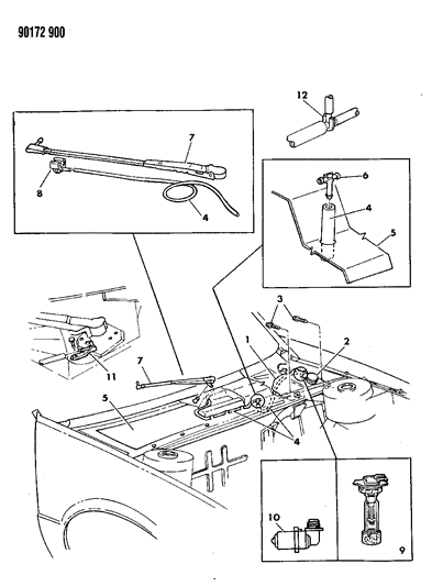 1990 Chrysler TC Maserati Windshield Washer System Diagram