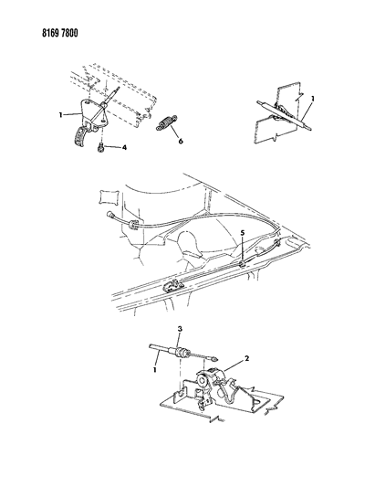 1988 Dodge 600 Hood Release Remote Control Diagram