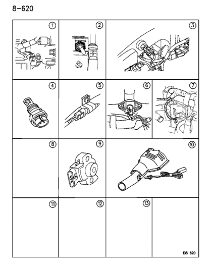 1996 Dodge Stratus Oxygen Sensor Diagram for 4606067