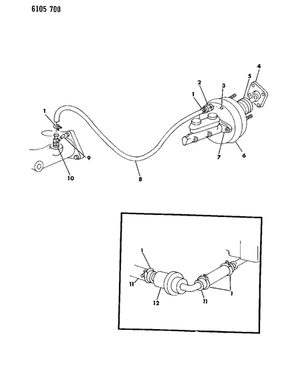 1986 Chrysler LeBaron Booster, Power Brake Diagram