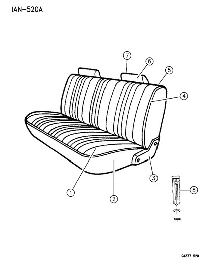 1995 Dodge Dakota Front Seat Diagram 3