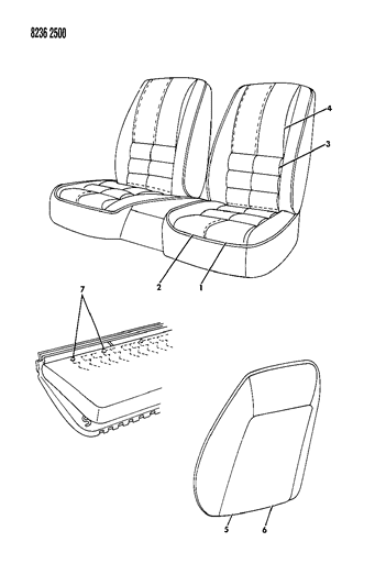 1988 Dodge Daytona Rear Seat Diagram 3