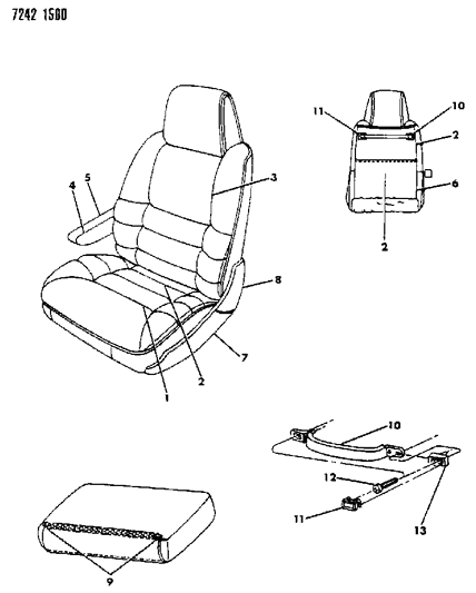 1987 Dodge Caravan Front Seat Diagram 6