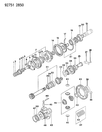 1993 Dodge Colt Power Train Automatic Transaxle Diagram 7