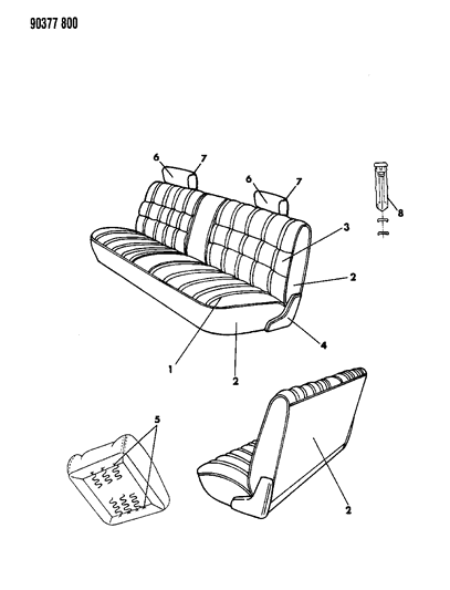 1993 Dodge Dakota Front Seat Diagram 3