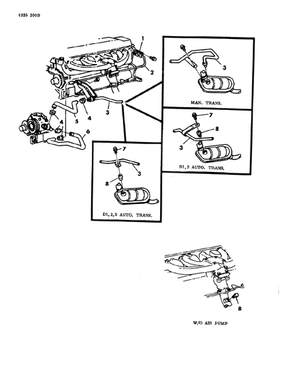 1985 Dodge Ram Van Air Pump Tubing Diagram 2