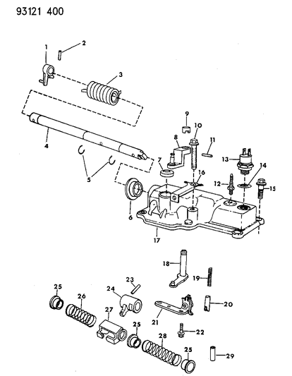 1993 Dodge Shadow Controls, Internal Diagram