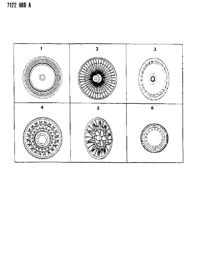 1987 Chrysler Fifth Avenue Wheels & Covers Diagram