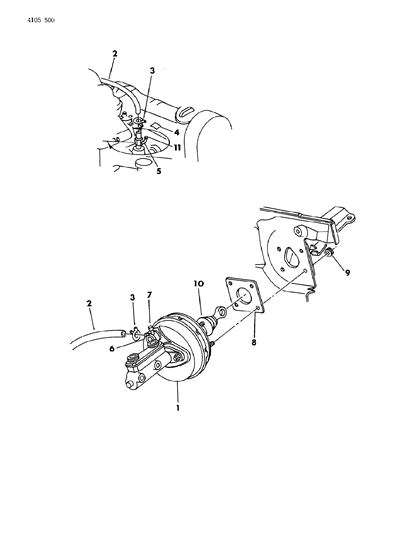 1984 Dodge Charger Booster, Power Brake Diagram