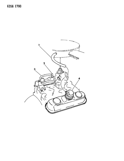 1987 Dodge Dakota Crankcase Ventilation Diagram 2