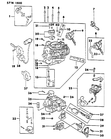 1985 Dodge Colt Carburetor Inner Parts Diagram 2