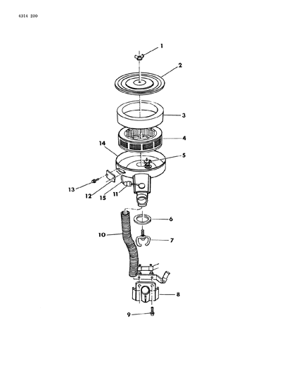 1985 Dodge D250 Air Cleaner Diagram 1