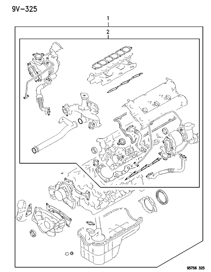 1996 Dodge Stealth Engine Gasket Sets Diagram 1