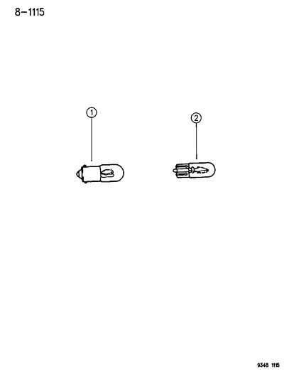 1994 Chrysler Concorde Bulbs Diagram