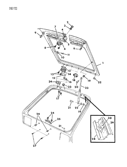 1985 Dodge Charger Liftgate Diagram 2