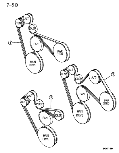 1994 Dodge Dakota Drive Belts Diagram 2