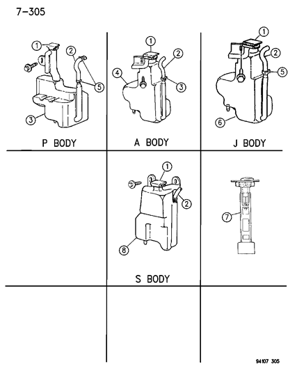 1994 Dodge Shadow Coolant Reserve Tank Diagram