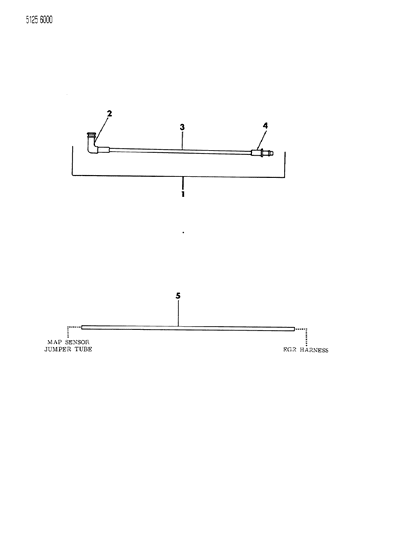 1985 Dodge Diplomat M.A.P Sensor Jumper Tube Diagram