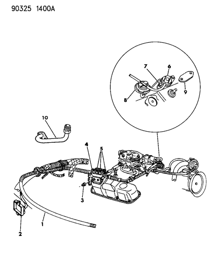 1991 Dodge D150 EGR System Diagram 2