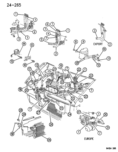 1995 Chrysler Town & Country Plate-Assembly-A/C SUCT & LIQ Line Br Diagram for 4677219