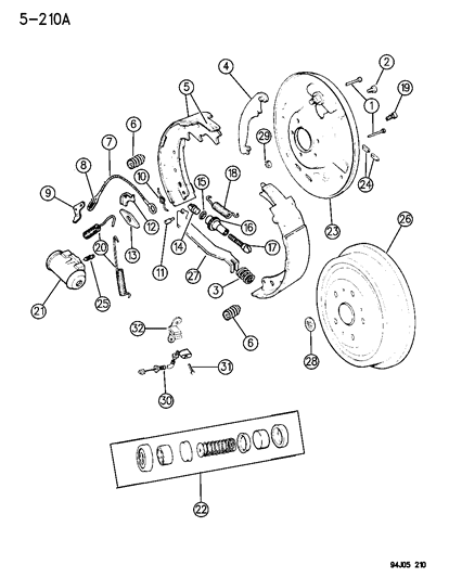 Rear Brakes - 1995 Jeep Wrangler