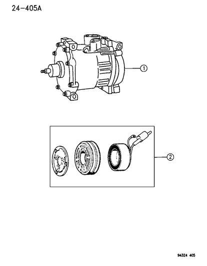 1995 Dodge Dakota Compressor, Air Conditioning Diagram