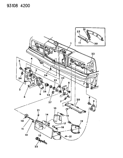 1993 Chrysler New Yorker Lamps - Front Rotating Diagram 2