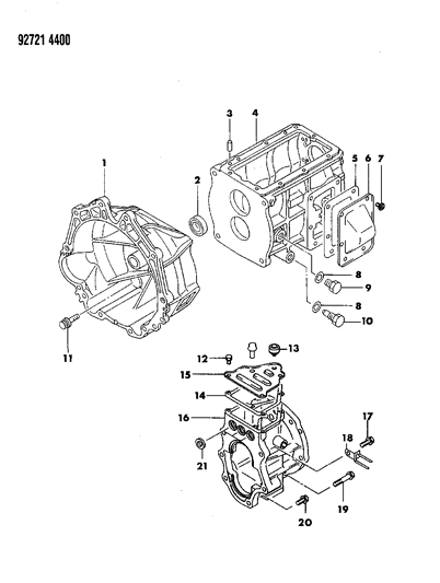 1993 Dodge Ram 50 Case & Adapter Diagram 1