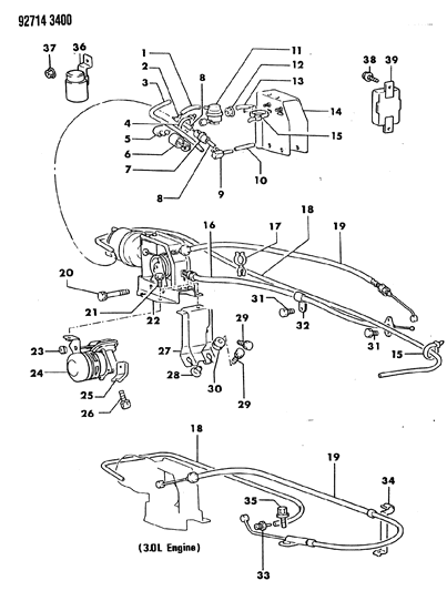 1993 Dodge Ram 50 Bolt Diagram for MS240138