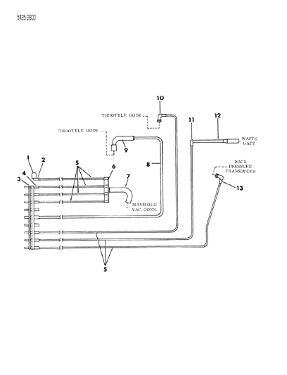 1985 Dodge Omni EGR Hose Harness Diagram 6