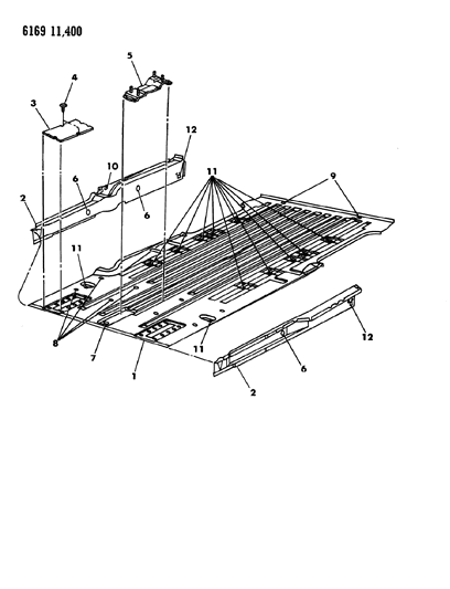 1986 Dodge Caravan Floor Pan Diagram