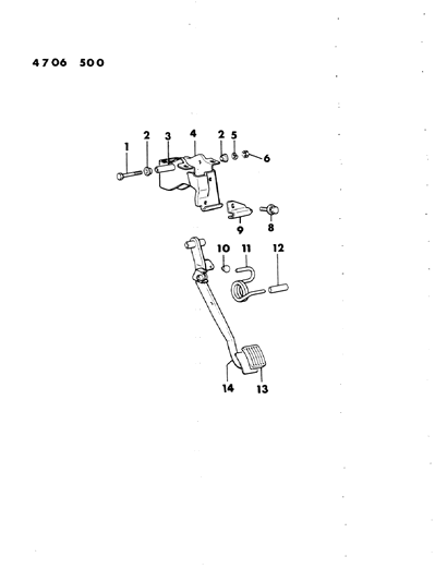 1984 Chrysler Conquest Clutch Pedal Diagram