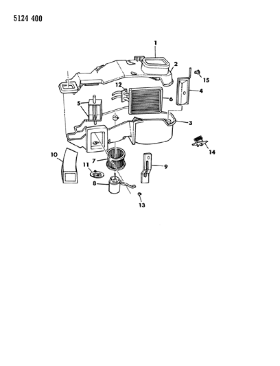 1985 Chrysler LeBaron Base Heater Unit Diagram