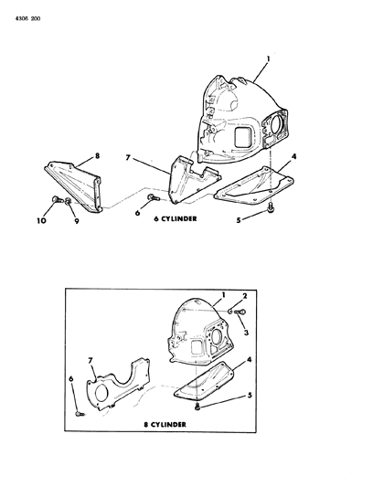 1985 Dodge Ram Van Housing With Pan, Clutch Diagram