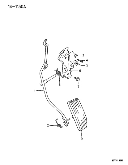 1996 Dodge Stealth Accelerator Pedal Diagram