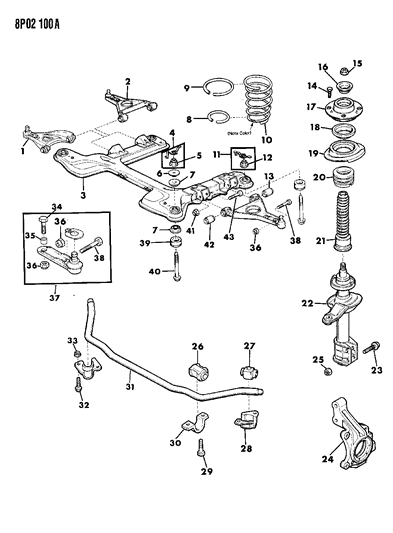 1990 Dodge Monaco Nut Diagram for 34201105