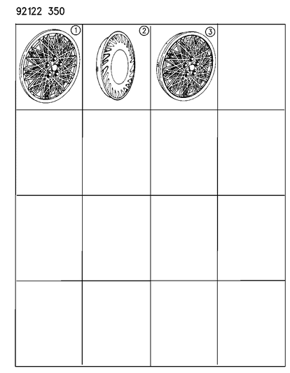 1992 Chrysler LeBaron Covers, Wheel Diagram