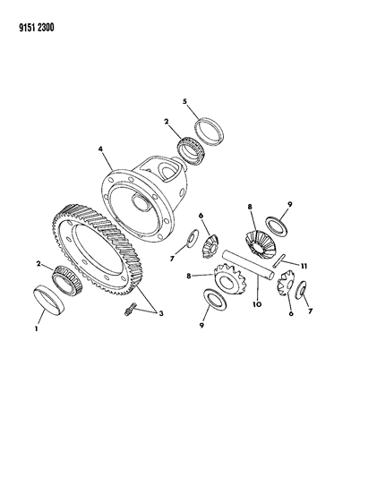 1989 Dodge Dynasty Differential Automatic Transaxle Diagram 1